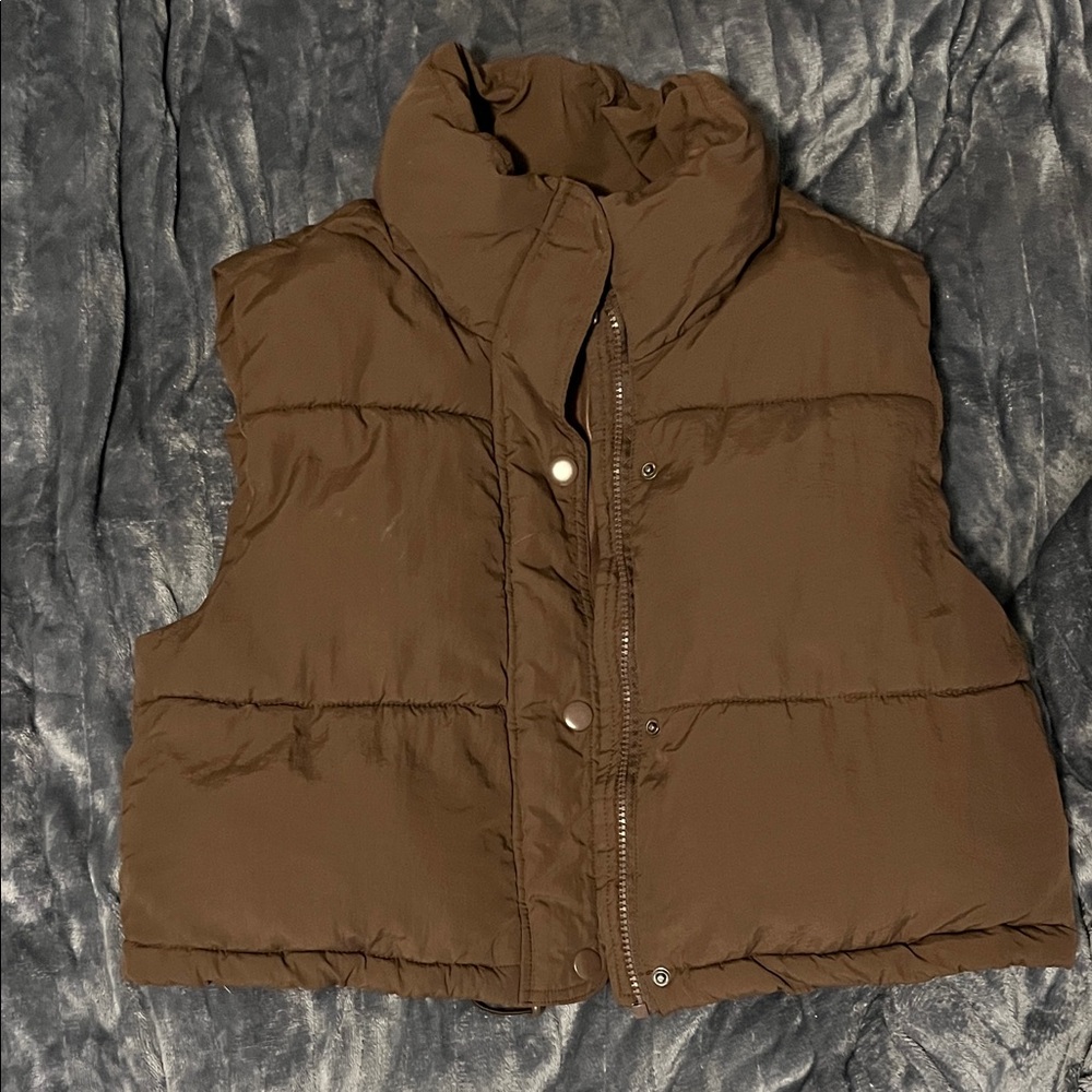 brown mini vest